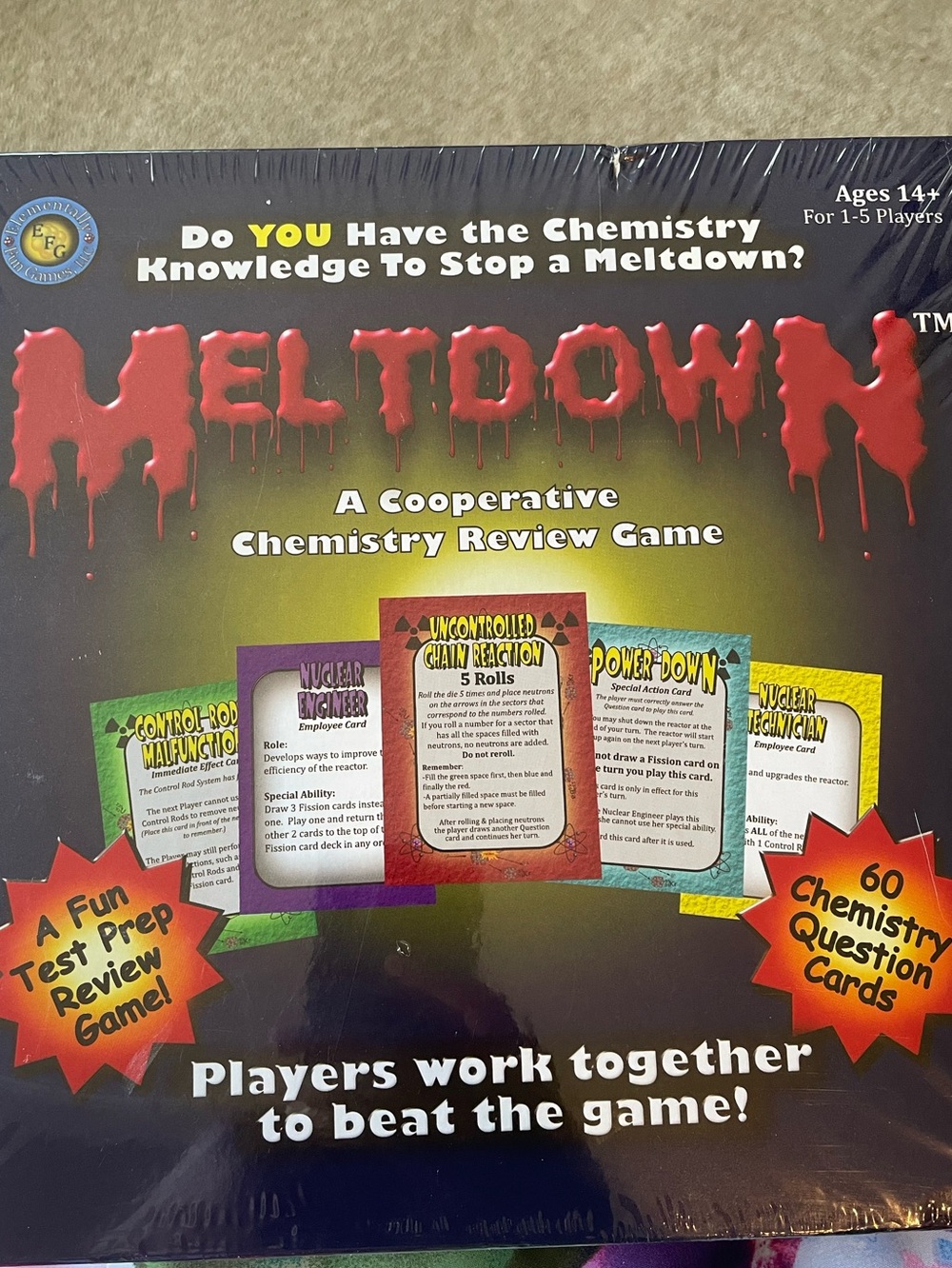 Meltdown Cooperative Chemistry Review Game – Black/Red
